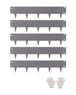 VEVOR Steel Landscape Edging 5 Packs 39 x 5in Rust-Resistant for Yard Dark Gray