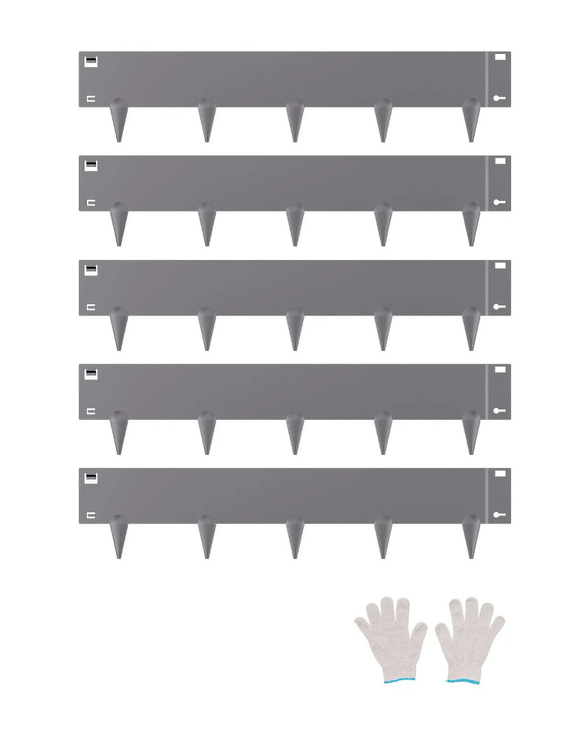 VEVOR Steel Landscape Edging 5 Packs 39 x 5in Rust-Resistant for Yard Dark Gray