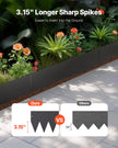 VEVOR Steel Landscape Edging 6 Packs 40 x 8in Rust-Resistant for Yard Black