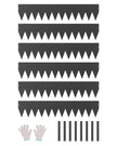 VEVOR Steel Landscape Edging 6 Packs 40 x 8in Rust-Resistant for Yard Black