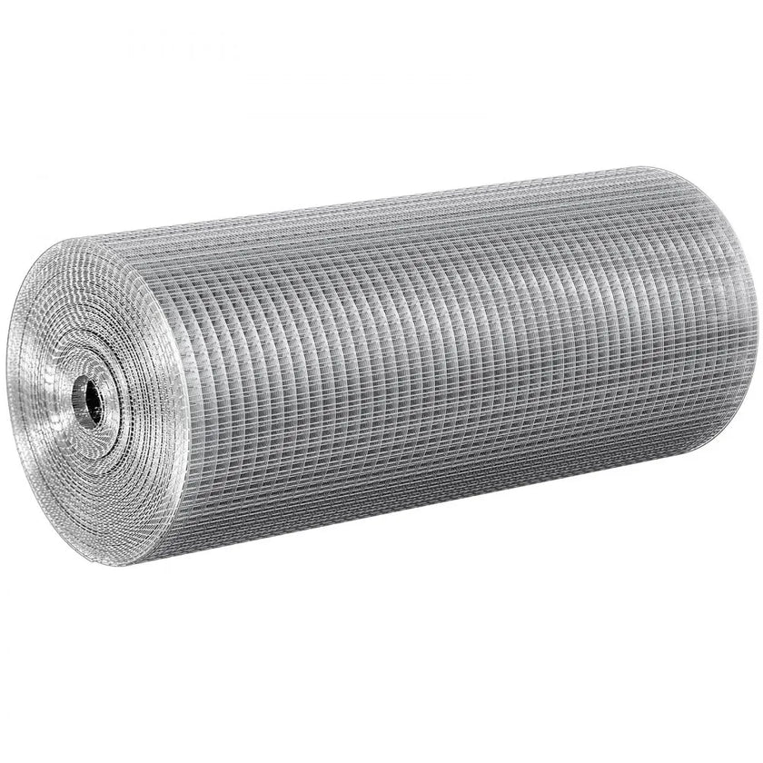 VEVOR Hardware Cloth, 1/2 inch 24in x 100 ft 19 Gauge, Hot Dipped Galvanized Wire Mesh Roll, Chicken Wire Fencing, Wire Mesh for Rabbit Cages, Garden, Small Rodents