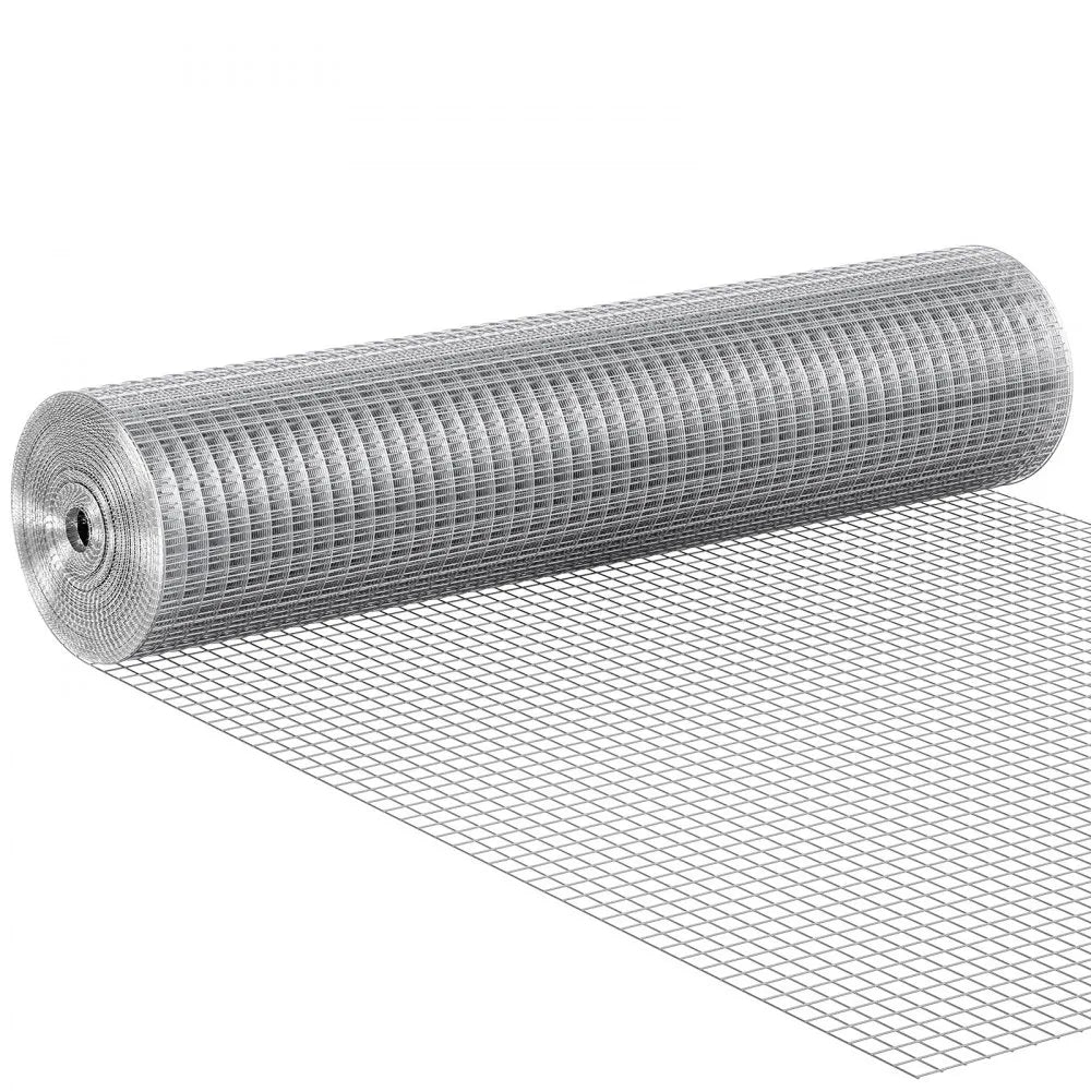 VEVOR Hardware Cloth, 1/2 inch 24in x 25 ft 19 Gauge, Hot Dipped Galvanized Wire Mesh Roll, Chicken Wire Fencing, Wire Mesh for Rabbit Cages, Garden, Small Rodents