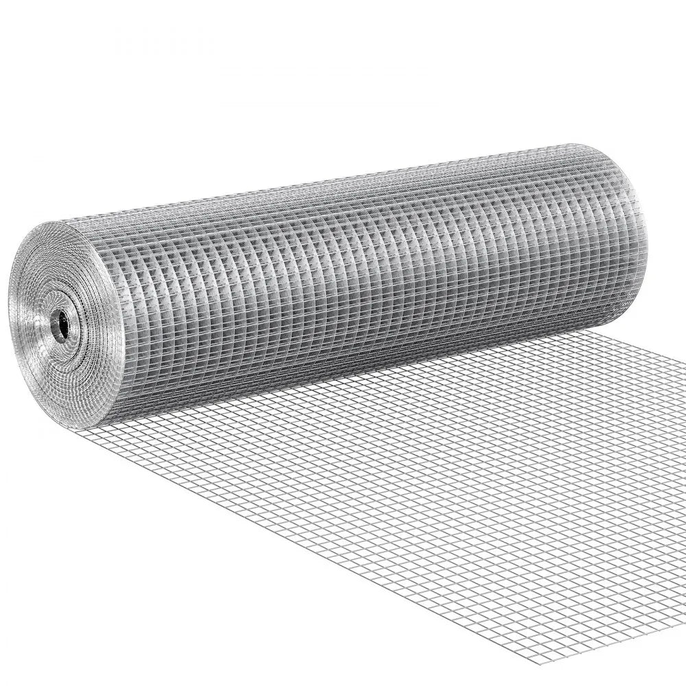 VEVOR Hardware Cloth, 1/2 inch 24in x 50 ft 19 Gauge, Hot Dipped Galvanized Wire Mesh Roll, Chicken Wire Fencing, Wire Mesh for Rabbit Cages, Garden, Small Rodents
