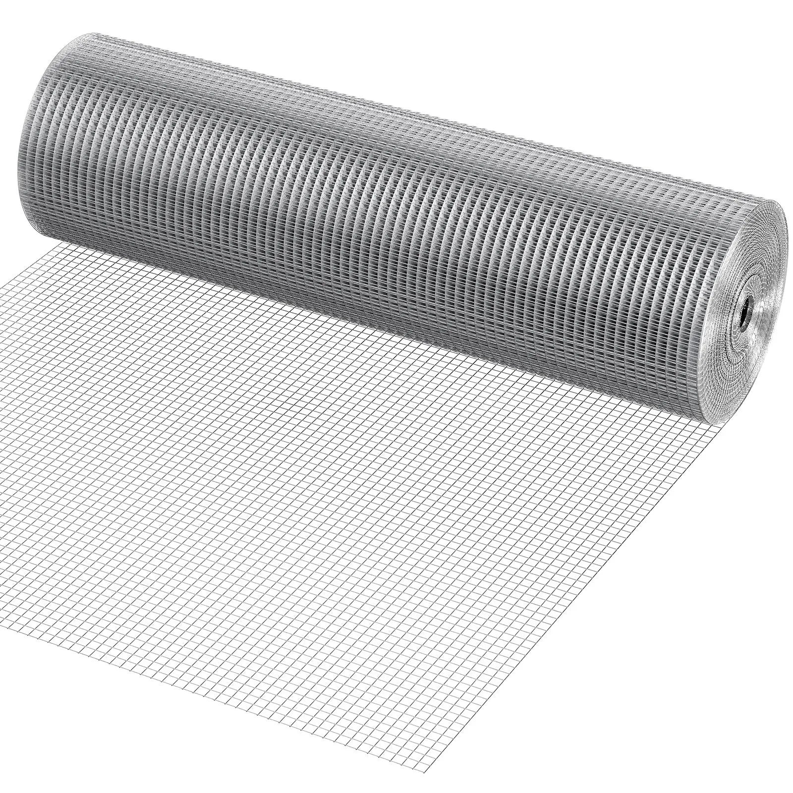 VEVOR Hardware Cloth, 1/2 inch 36in x 100 ft 19 Gauge, Hot Dipped Galvanized Wire Mesh Roll, Chicken Wire Fencing, Wire Mesh for Rabbit Cages, Garden, Small Rodents