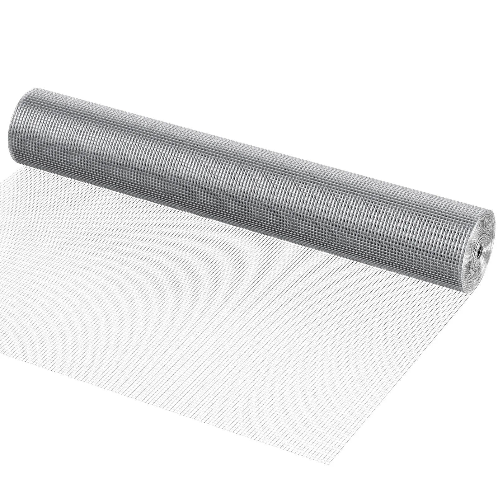 VEVOR Hardware Cloth, 1/4 inch 36in x 50 ft 23 Gauge, Hot Dipped Galvanized Wire Mesh Roll, Chicken Wire Fencing, Wire Mesh for Rabbit Cages, Garden, Small Rodents