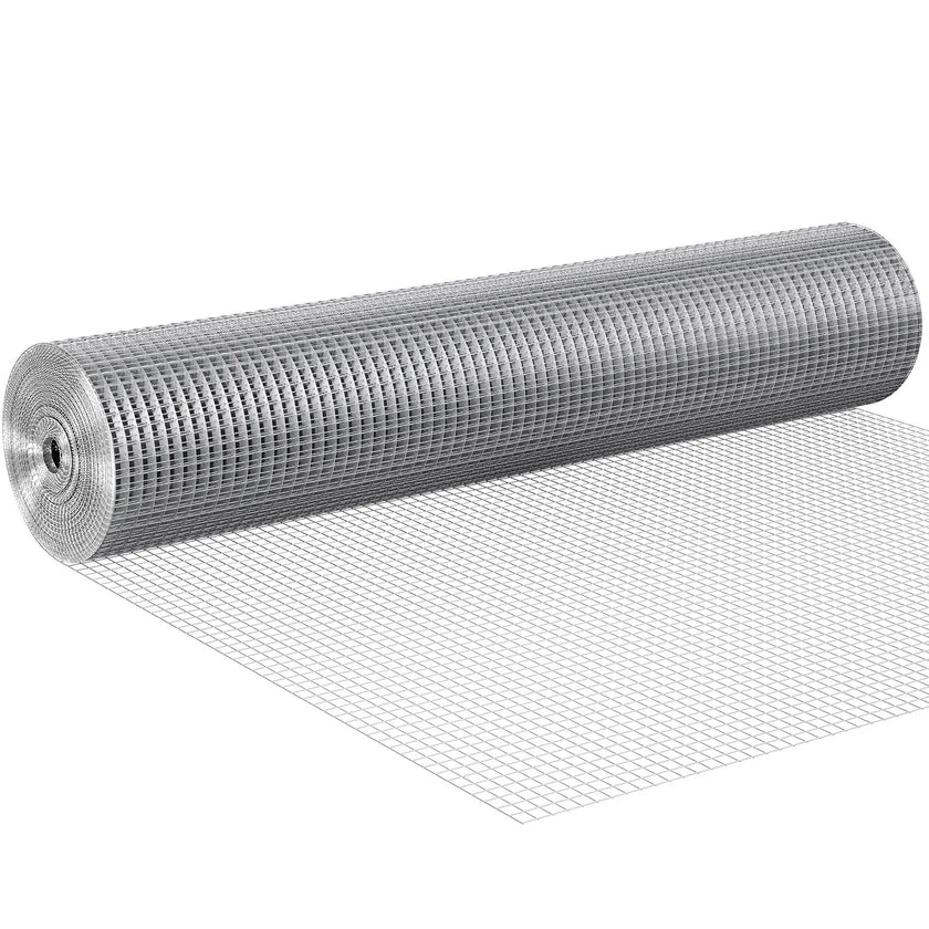 VEVOR Hardware Cloth, 1/2 inch 36in x 50 ft 19 Gauge, Hot Dipped Galvanized Wire Mesh Roll, Chicken Wire Fencing, Wire Mesh for Rabbit Cages, Garden, Small Rodents
