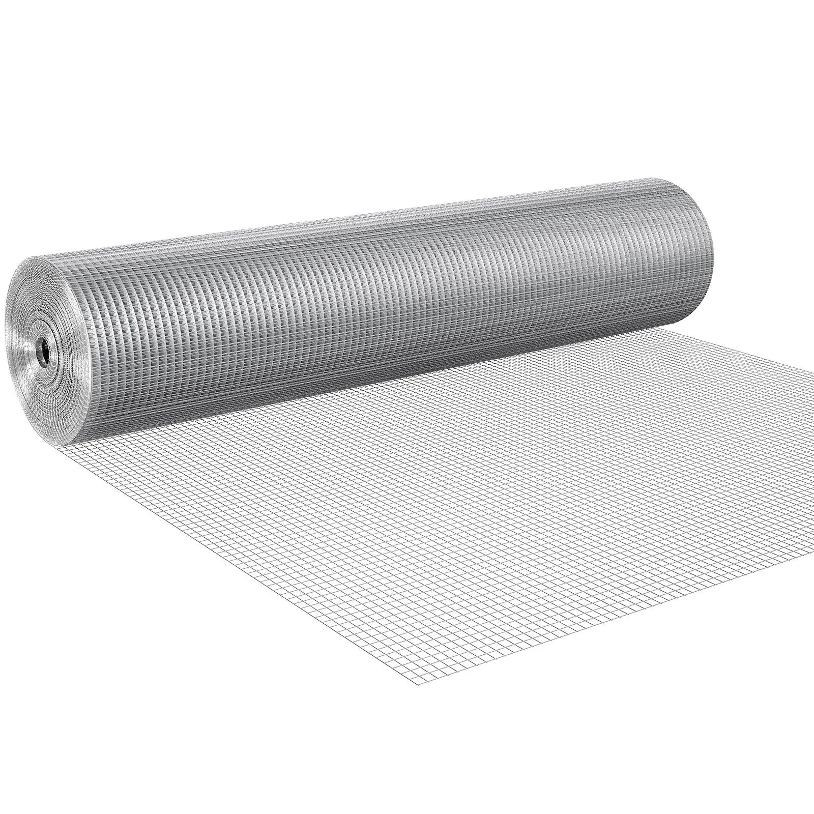 VEVOR Hardware Cloth, 1/4 inch 48in x 100 ft 23 Gauge, Hot Dipped Galvanized Wire Mesh Roll, Chicken Wire Fencing, Wire Mesh for Rabbit Cages, Garden, Small Rodents