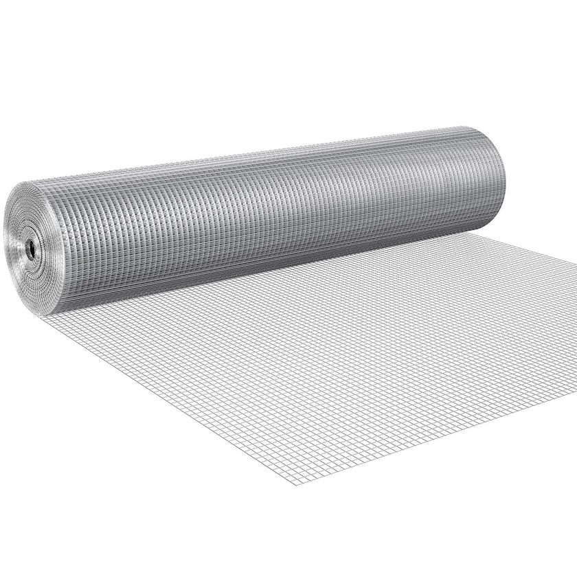 VEVOR Hardware Cloth, 1/4 inch 48in x 100 ft 23 Gauge, Hot Dipped Galvanized Wire Mesh Roll, Chicken Wire Fencing, Wire Mesh for Rabbit Cages, Garden, Small Rodents