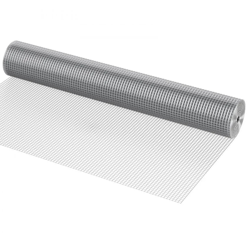 VEVOR Hardware Cloth, 1/4 inch 36in x 50 ft 23 Gauge, Hot Dipped Galvanized Wire Mesh Roll, Chicken Wire Fencing, Wire Mesh for Rabbit Cages, Garden, Small Rodents