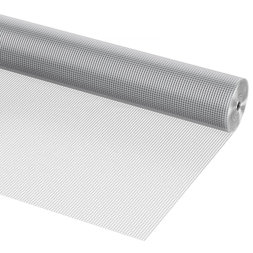 VEVOR Hardware Cloth, 1/4 inch 48in x 50 ft 23 Gauge, Hot Dipped Galvanized Wire Mesh Roll, Chicken Wire Fencing, Wire Mesh for Rabbit Cages, Garden, Small Rodents
