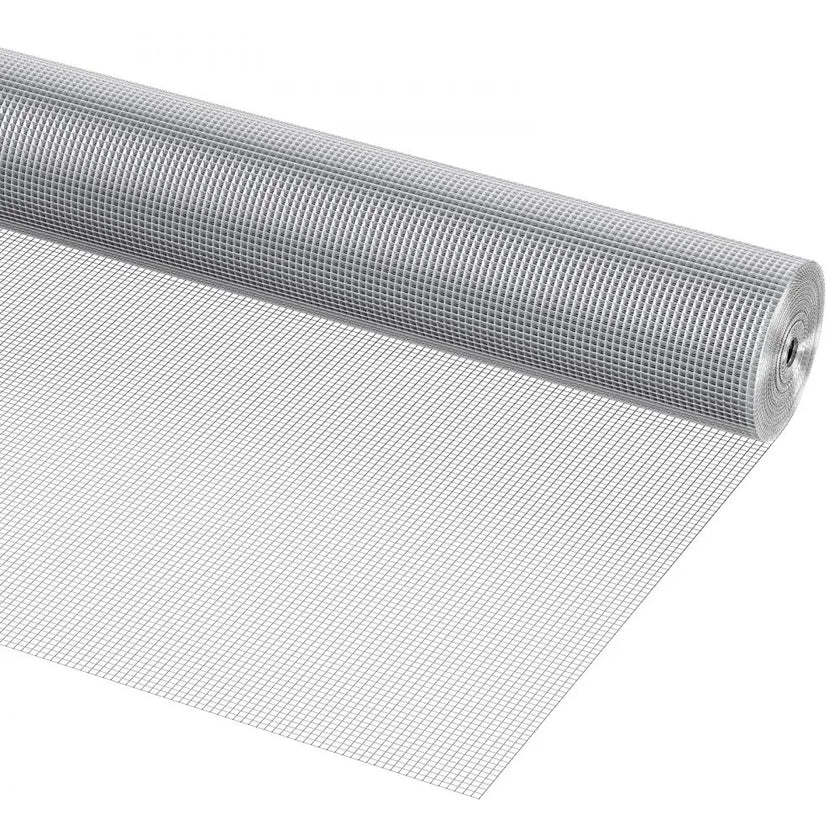 VEVOR Hardware Cloth, 1/4 inch 48in x 50 ft 23 Gauge, Hot Dipped Galvanized Wire Mesh Roll, Chicken Wire Fencing, Wire Mesh for Rabbit Cages, Garden, Small Rodents