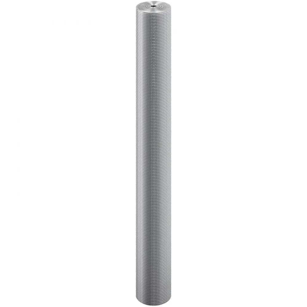 VEVOR Hardware Cloth, 1/4 inch 48in x 50 ft 23 Gauge, Hot Dipped Galvanized Wire Mesh Roll, Chicken Wire Fencing, Wire Mesh for Rabbit Cages, Garden, Small Rodents
