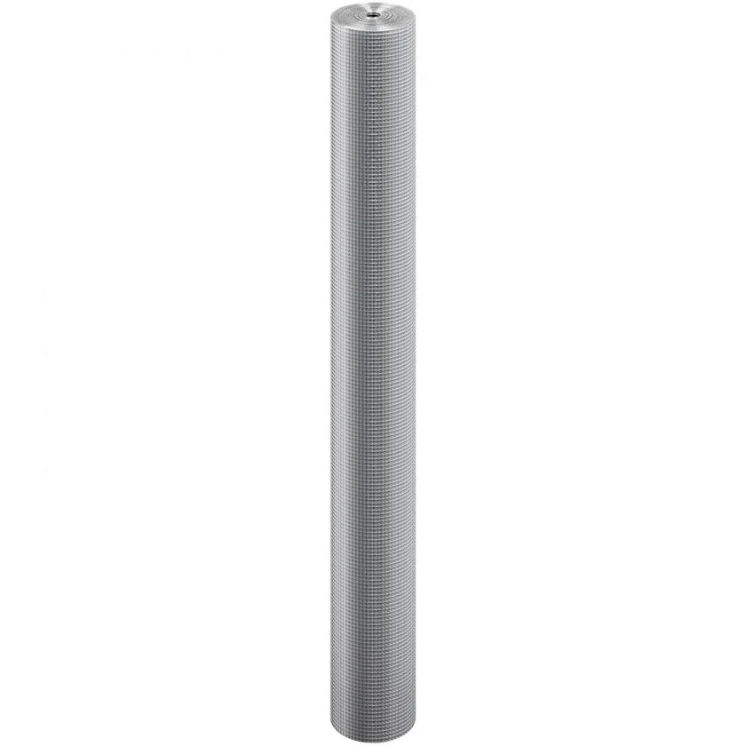 VEVOR Hardware Cloth, 1/4 inch 48in x 50 ft 23 Gauge, Hot Dipped Galvanized Wire Mesh Roll, Chicken Wire Fencing, Wire Mesh for Rabbit Cages, Garden, Small Rodents