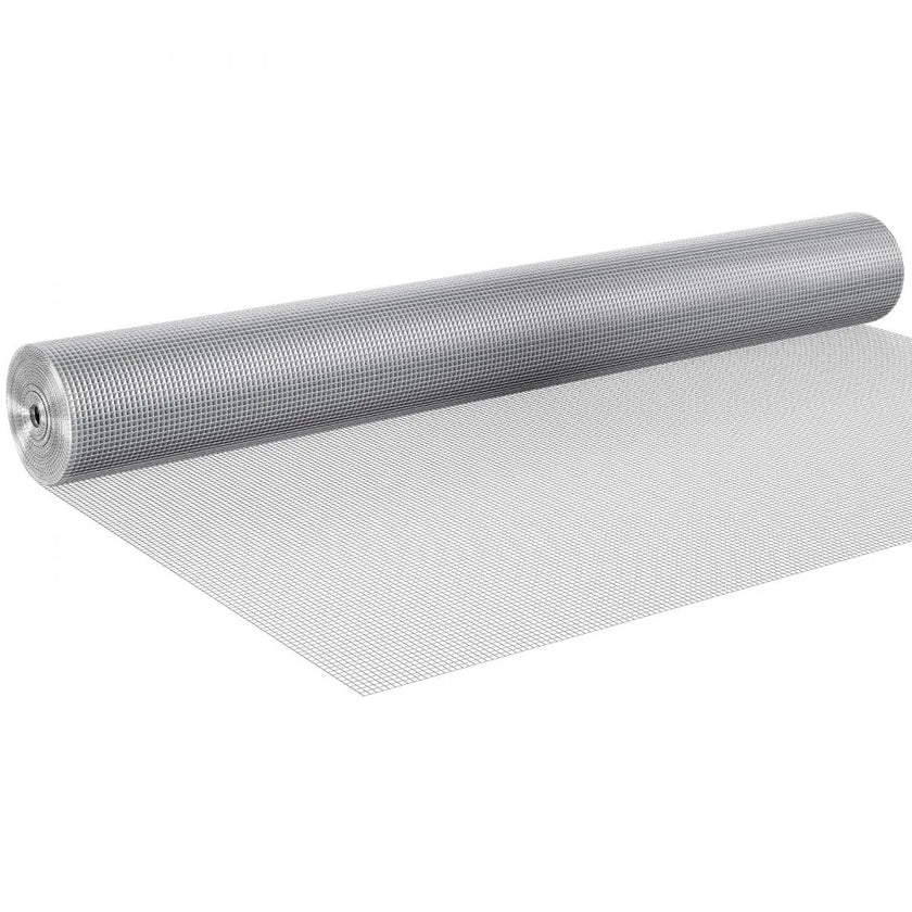VEVOR Hardware Cloth, 1/4 inch 48in x 50 ft 23 Gauge, Hot Dipped Galvanized Wire Mesh Roll, Chicken Wire Fencing, Wire Mesh for Rabbit Cages, Garden, Small Rodents