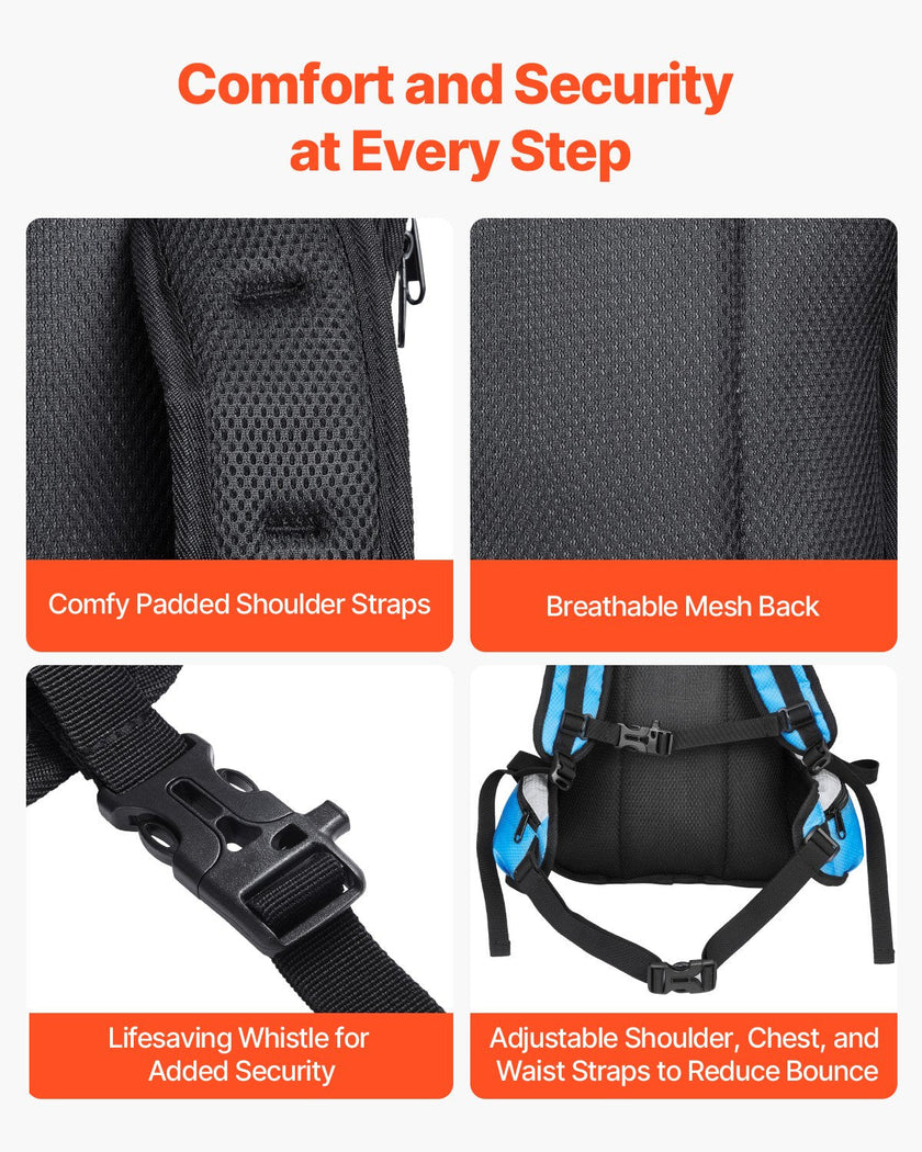 VEVOR Hydration Pack Backpack 3L TPU Water Bladder biking Hiking Running Camping