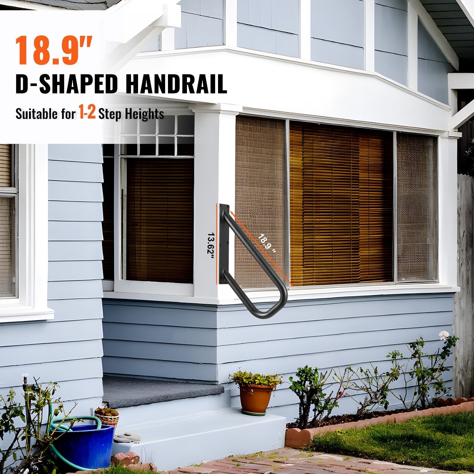 VEVOR Handrails for Outdoor Steps 18.9