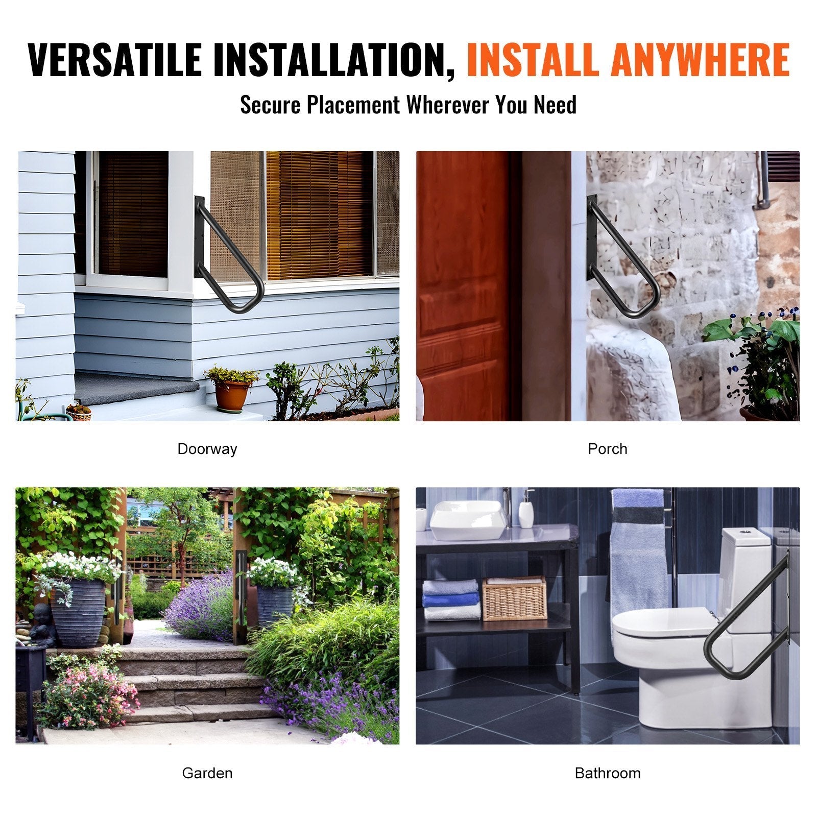 VEVOR Handrails for Outdoor Steps 18.9