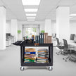 VEVOR Utility Service Cart 2 Shelf 550LBS 360° Swivel Wheels (2 with Brakes)