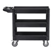 VEVOR Utility Service Cart 3 Shelf 550LBS 360° Swivel Wheels (2 with Brakes)