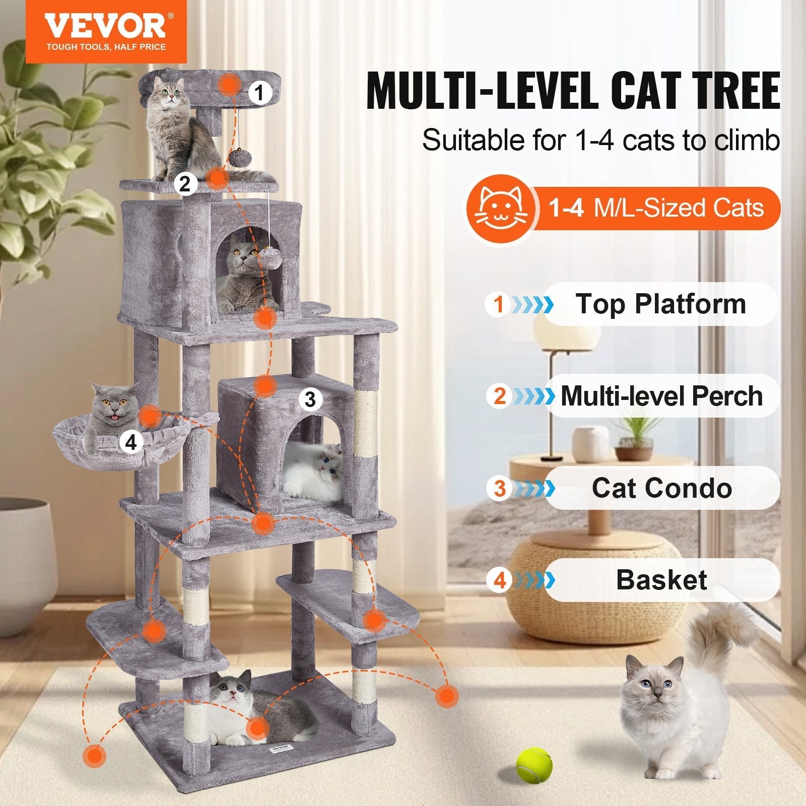 VEVOR Cat Tree 68.5