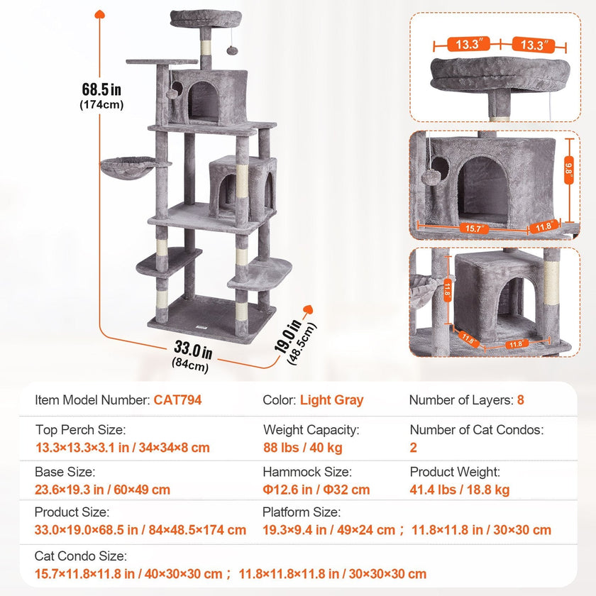 VEVOR Cat Tree 68.5