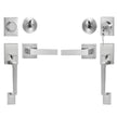 VEVOR Double Door Handle Set Double Door Lock Set Satin Nickel Square Door Lever