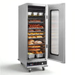 16-Tier Commercial Food Warming Cabinet, 1800W Stainless Steel Hot Box with Glass Door, Adjustable Shelves & Water Tray