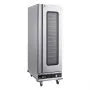 16-Tier Commercial Food Warming Cabinet, 1800W Stainless Steel Hot Box with Glass Door, Adjustable Shelves & Water Tray