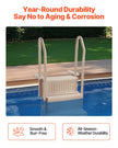 VEVOR 3-Step Taupe Pool Ladder of 2 Handrails Supports 400 lb for 36-48 In Pools