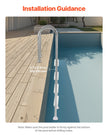 VEVOR 4-Step Stainless Steel Pool Ladder of 2 Handrails for 54 In Decked Pools