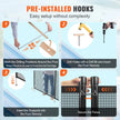 VEVOR Pool Fence, 4 x 12 FT Pool Fences for Inground Pools, Removable Child Safety Pool Fencing, Easy DIY Installation Swimming Pool Fence, 340gms Teslin PVC Pool Fence Mesh Protects Kids and Pets