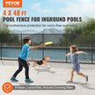 VEVOR Pool Fence 4 x 48 FT Removable Pool Fences for Inground Pools Outdoor