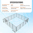 VEVOR Pool Fence 4 x 48 FT Removable Pool Fences for Inground Pools Outdoor