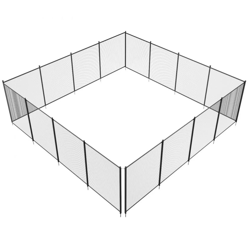 VEVOR Pool Fence 4 x 48 FT Removable Pool Fences for Inground Pools Outdoor