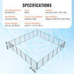 VEVOR Pool Fence, 4 x 72 FT Pool Fences for Inground Pools, Removable Child Safety Pool Fencing, Easy DIY Installation Swimming Pool Fence, 340gms Teslin PVC Pool Fence Mesh Protects Kids and Pets