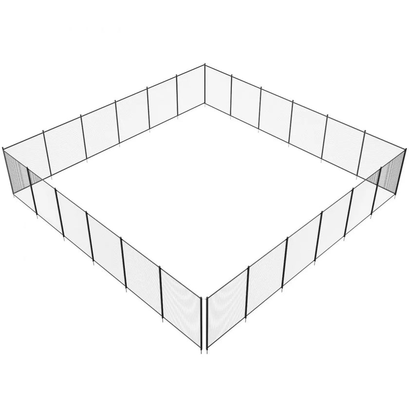 VEVOR Pool Fence, 4 x 72 FT Pool Fences for Inground Pools, Removable Child Safety Pool Fencing, Easy DIY Installation Swimming Pool Fence, 340gms Teslin PVC Pool Fence Mesh Protects Kids and Pets