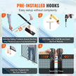 VEVOR Pool Fence, 4 x 96 FT Pool Fences for Inground Pools, Removable Child Safety Pool Fencing, Easy DIY Installation Swimming Pool Fence, 340gms Teslin PVC Pool Fence Mesh Protects Kids and Pets
