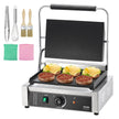 VEVOR Commercial Panini Press Grill Electric Sandwich Maker Griddle Plate 14