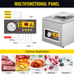 VEVOR Chamber Vacuum Sealer Machine DZ 260S Commercial Kitchen Food Chamber Vacuum Sealer, 110V Packaging Machine Sealer for Food Saver, Home, Commercial Using