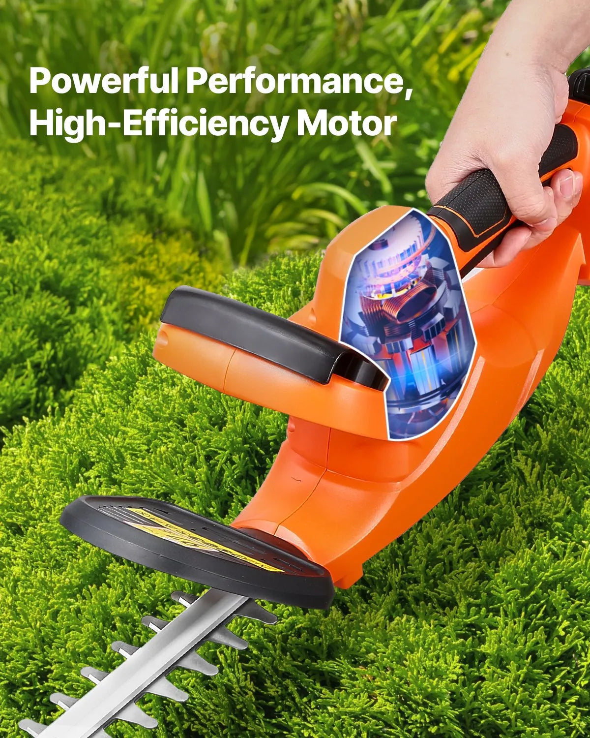 VEVOR Cordless Electric Hedge Trimmer 20V 2A Battery 20in Dual-Action Blade
