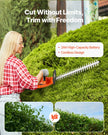 VEVOR Cordless Electric Hedge Trimmer 20V 2A Battery 20in Dual-Action Blade