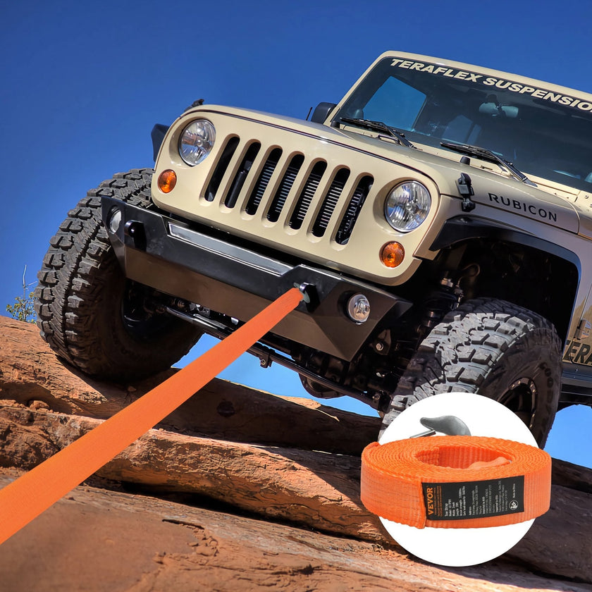 VEVOR ATV Car Tow Strap with Hooks 2