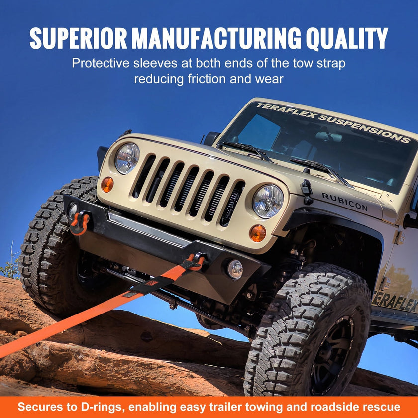 VEVOR Heavy Duty Tow Strap Recovery Kit 3