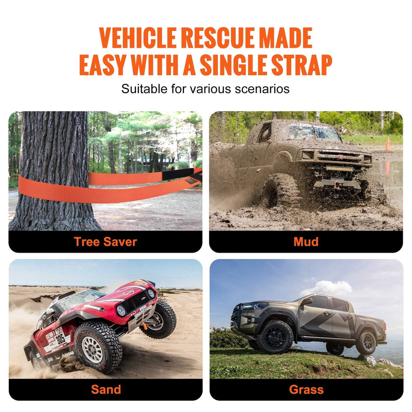 VEVOR Heavy Duty Tow Strap Recovery Kit 3