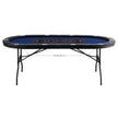 VEVOR 10 Player Foldable Poker Table, Blackjack Texas Holdem Poker Table with Padded Rails and Stainless Steel Cup Holders, Portable Folding Card Board Game Table, 84