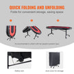 VEVOR 10 Player Foldable Poker Table, Blackjack Texas Holdem Poker Table with Padded Rails and Stainless Steel Cup Holders, Portable Folding Card Board Game Table, 90