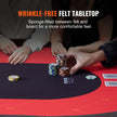 VEVOR 10 Player Foldable Poker Table, Blackjack Texas Holdem Poker Table with Padded Rails and Stainless Steel Cup Holders, Portable Folding Card Board Game Table, 90