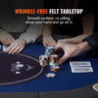 VEVOR 8 Player Foldable Poker Table, Blackjack Texas Holdem Poker Table with Padded Rails and Stainless Steel Cup Holders, Portable Folding Card Board Game Table, 72