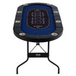 VEVOR 8 Player Foldable Poker Table, Blackjack Texas Holdem Poker Table with Padded Rails and Stainless Steel Cup Holders, Portable Folding Card Board Game Table, 72