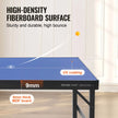 VEVOR Mid-Size Ping Pong Table Foldable Table Tennis Game Table Indoor with Net